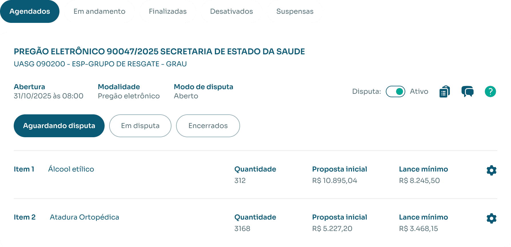 Robô ativado
